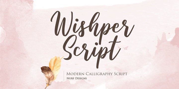 Download Wishper Script Fonts Family From Nurf Designs