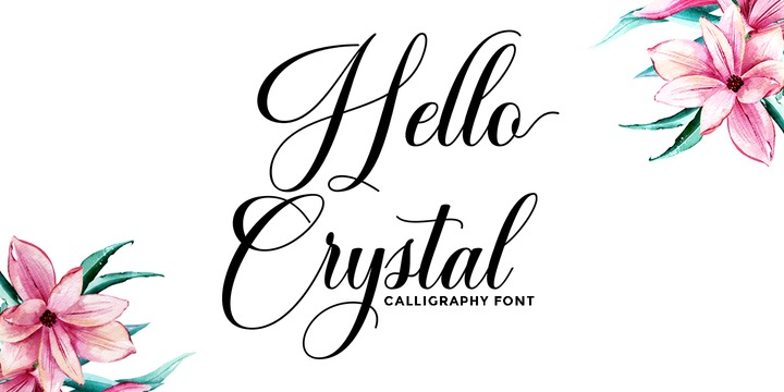 Download Hello Crystal Script Fonts Family From Romie Creative