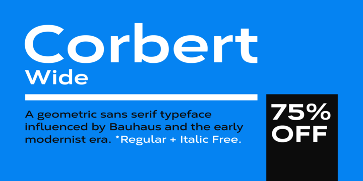 Download Corbert Wide Fonts Family From The Northern Block Ltd