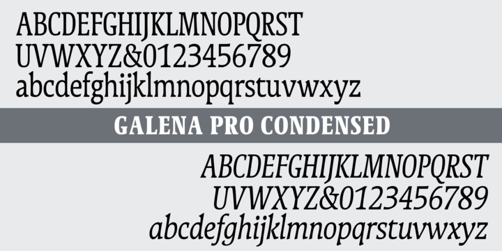 Download Galena Pro Condensed Fonts Family From Typorium