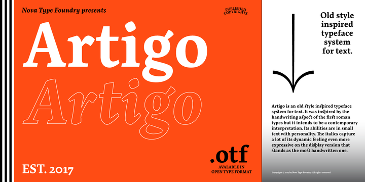 Download Artigo Fonts Family From Nova Type Foundry