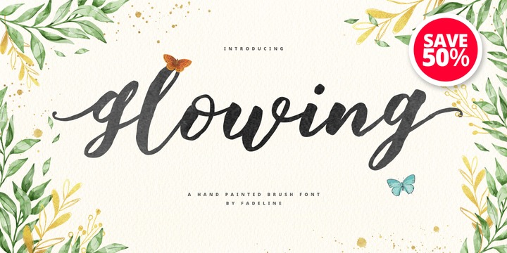 Download Glowing Brush Fonts Family From FadeLine Studio