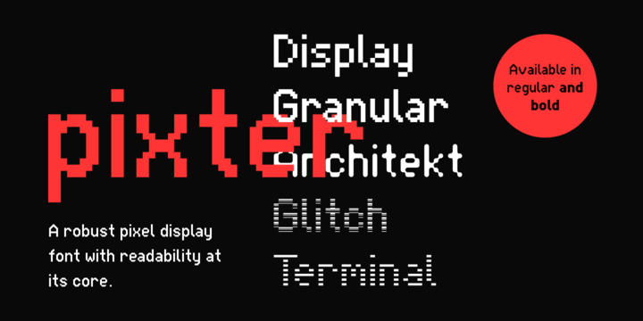 Download Pixter Fonts Family From Matt Grey Design