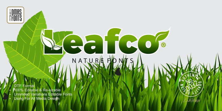 Download Leafco Fonts Family From dmrailabstd