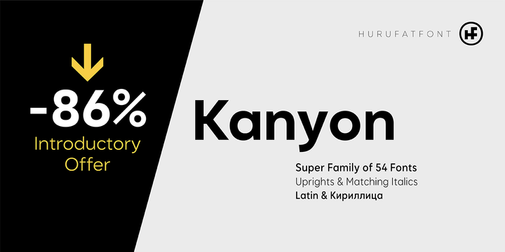 Download Kanyon Fonts Family From Hurufatfont