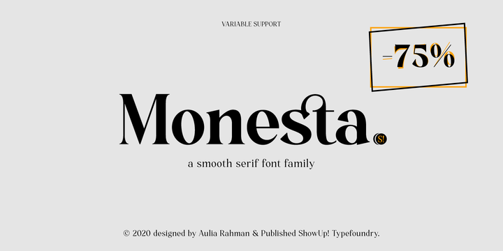 Download Monesta Fonts Family From Showup! Typefoundry