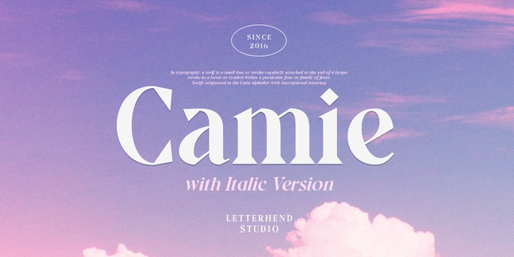 [dvmbpxqmqg] Download Camie Fonts Family From Letterhend