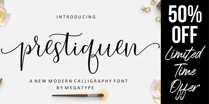 Download Prestiquen Script Font Webfont Desktop Myfonts SVG Cut Files