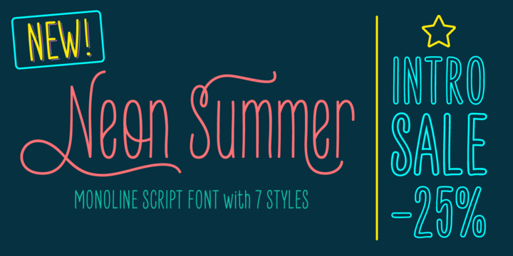 [nwvbjlsgzc] Download Neon Summer Fonts Family From Adorae Types