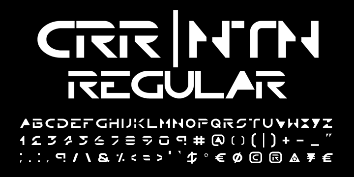 crr ntn outline font