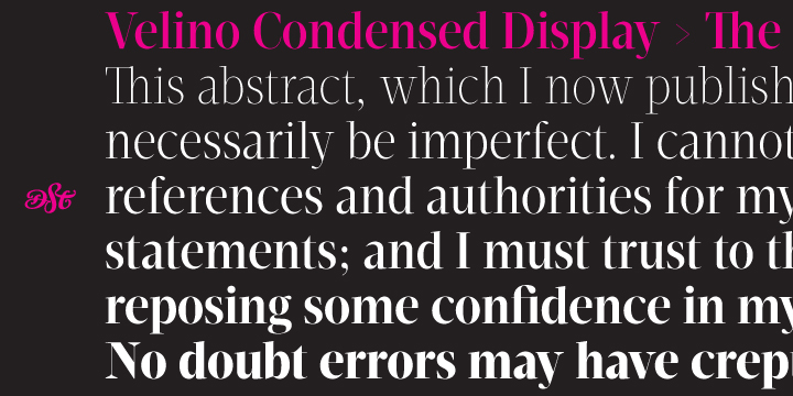 Velino Condensed Display