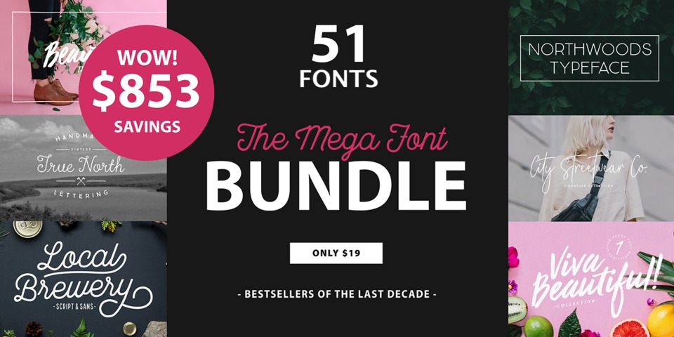 Download Mega Font Bundle Myfonts