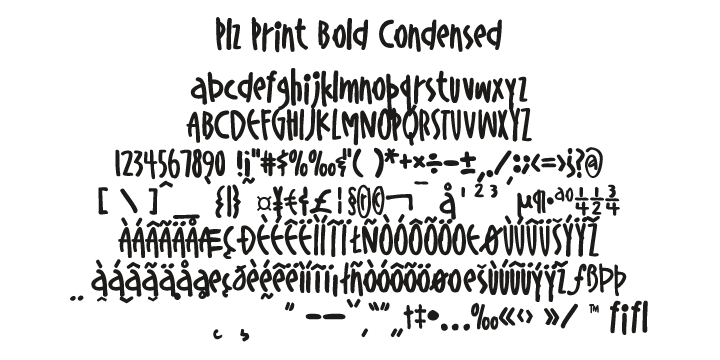 Plz Print Bold Cond