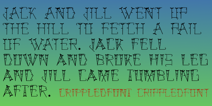 Crippled Font