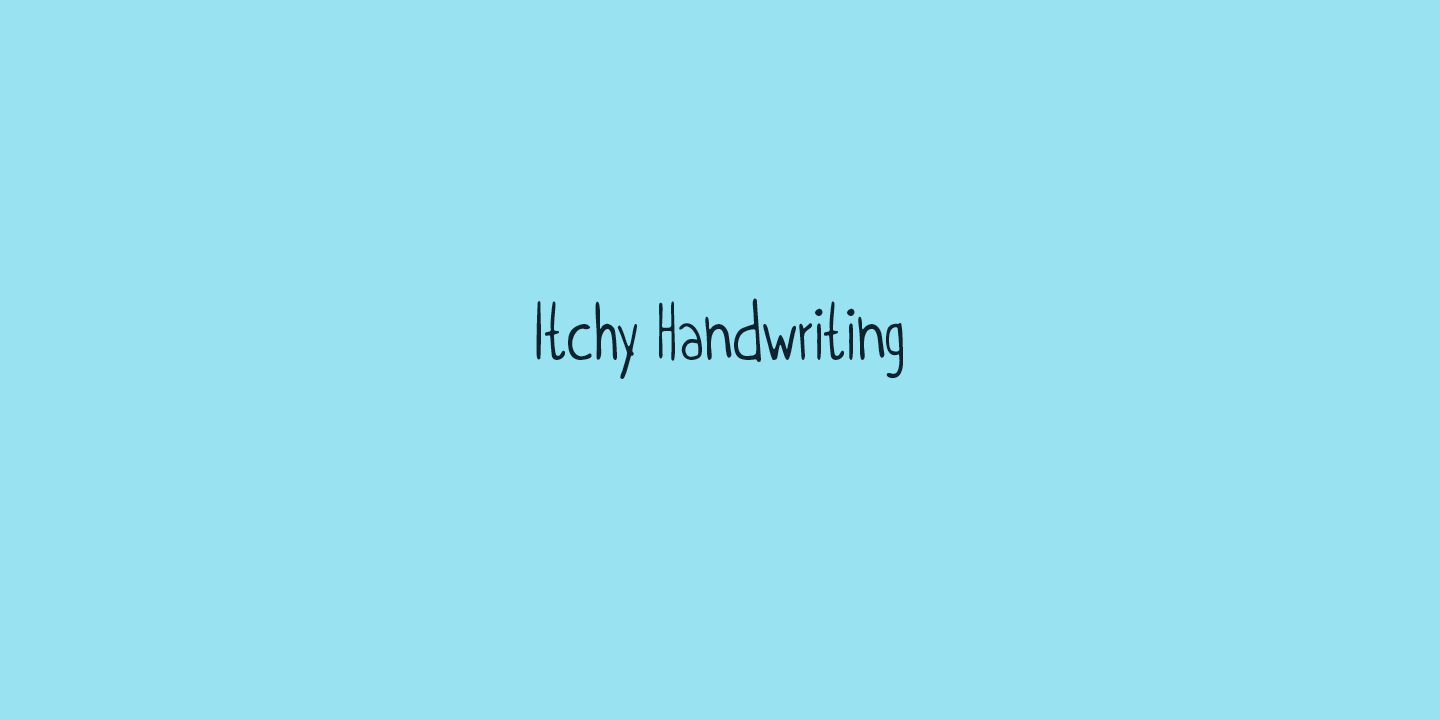 Itchy Handwriting