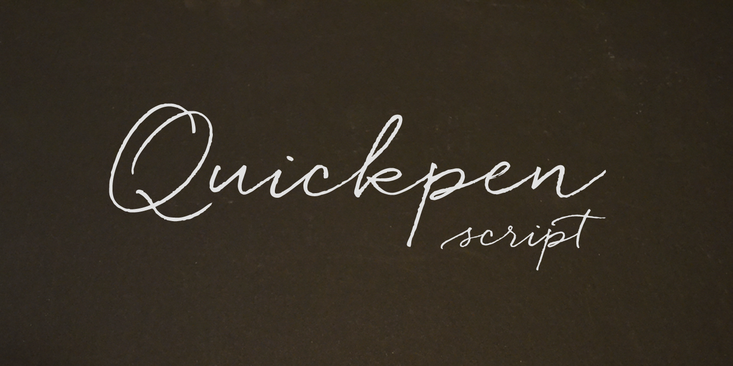 Free Quickpen Font Download