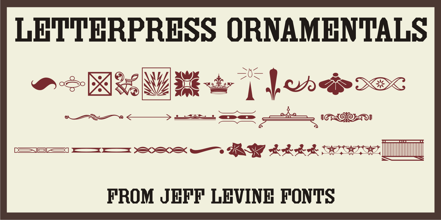 Letterpress Ornamentals JNL