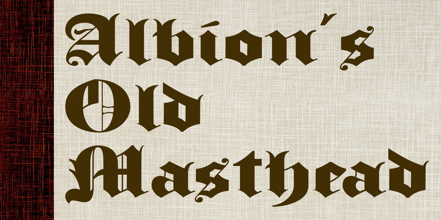 Albion's Old Masthead Premium Font - Urban Fonts