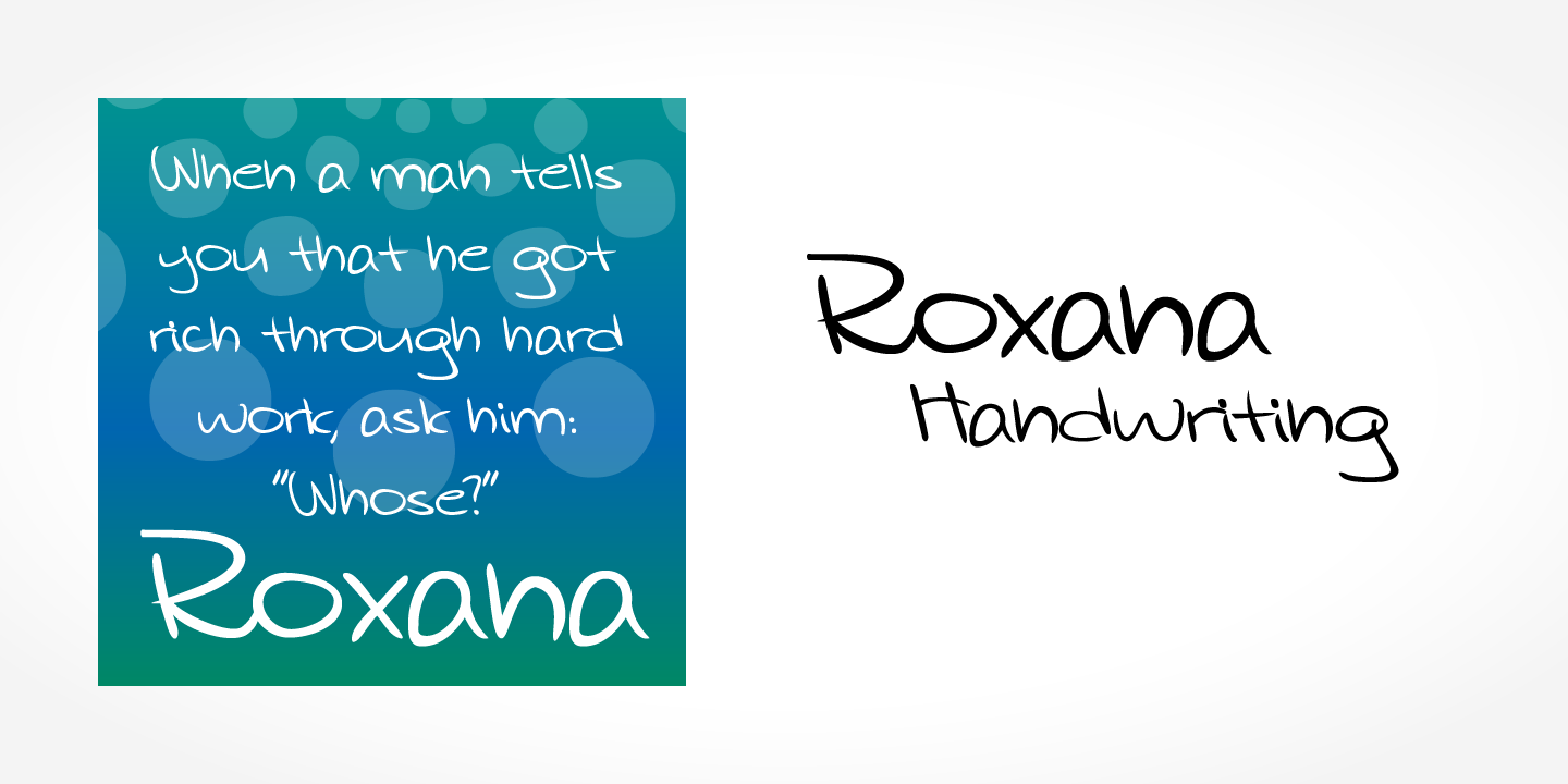 Roxana Handwriting