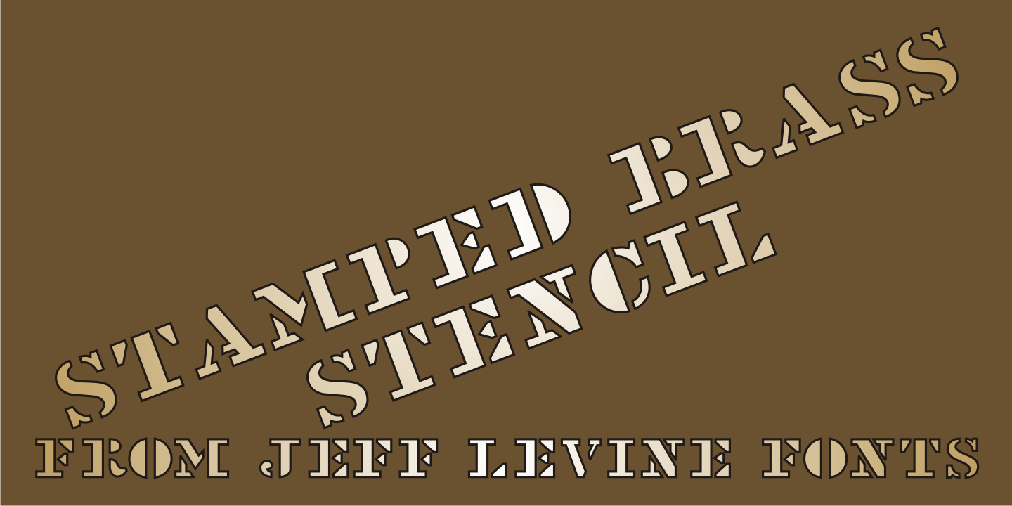Stamped Brass Stencil JNL