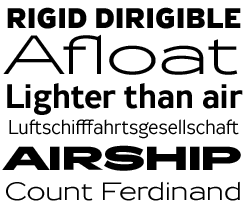 Zeppelin font sample