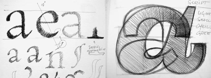 letterform sketches