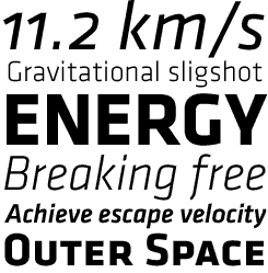 Klavika font sample