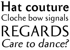 Cimiez font sample