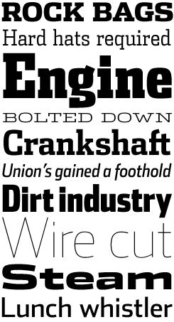 Dispatch / Stainless font sample