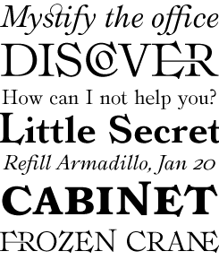 Ronaldson font sample