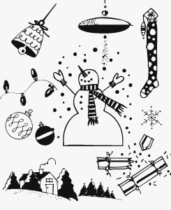 Christmas Doodles font sample