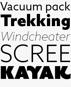 Azo Sans font sample