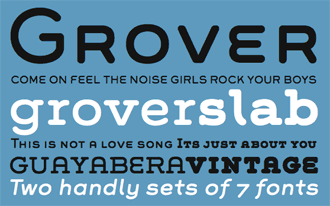 Grover font sample