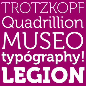 Museo font sample