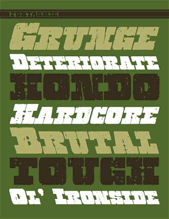 Hondo Grunge Font Muster