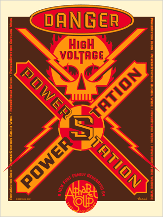 PowerStation font poster