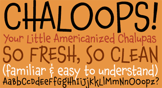 Chaloops font sample