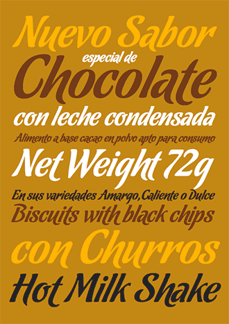 Chocolate fuente muestra