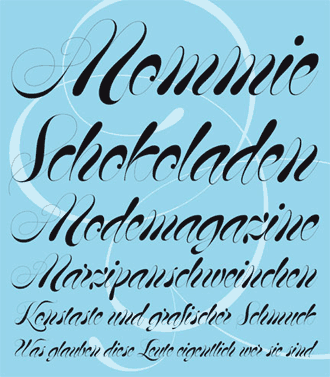 Mommie font sample