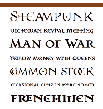 Newcomen font sample