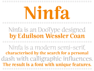 Ninfa font sample