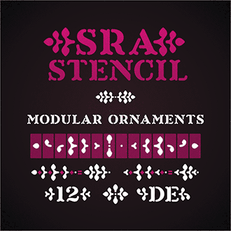 Sra Stencil fuente muestra