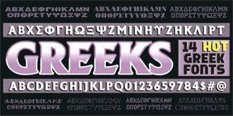 Greek Font Set 1 font sample