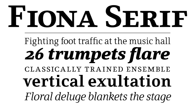 Fiona font sample