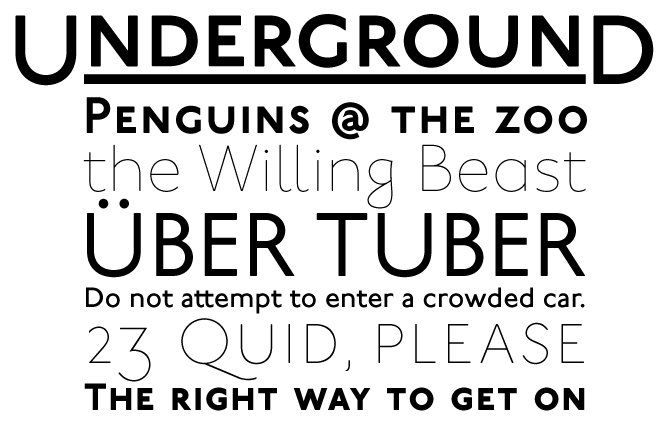 P22 Underground Pro font sample