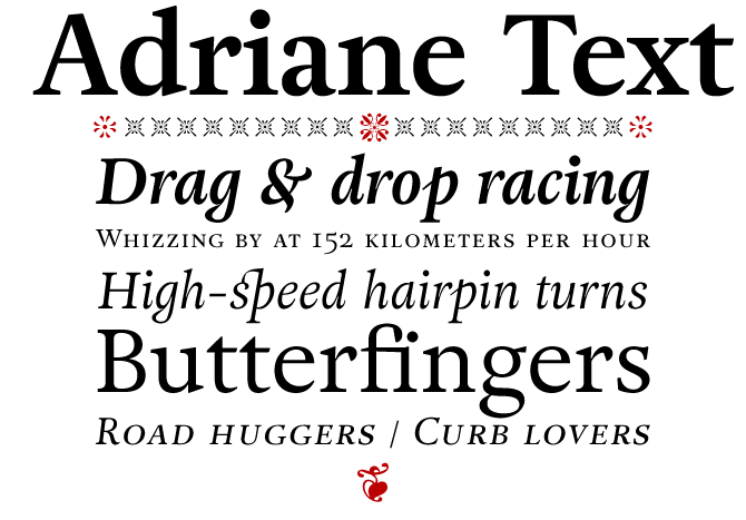 Adriane Text font sample