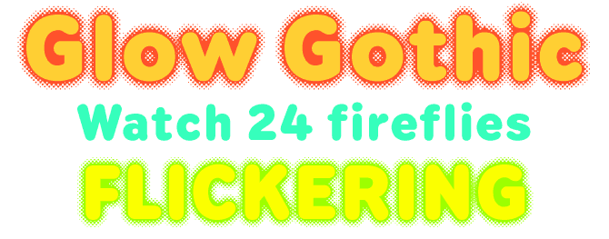 Glow Gothic BF font sample