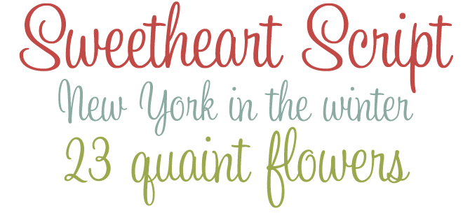 Sweetheart Script font sample
