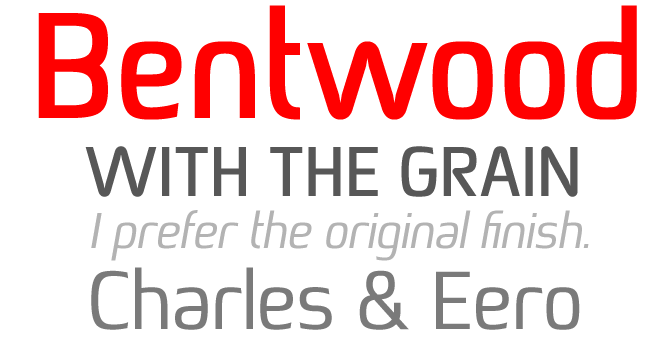 Bentwood font sample