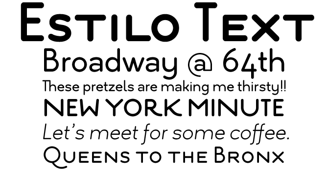 Estilo Text font sample